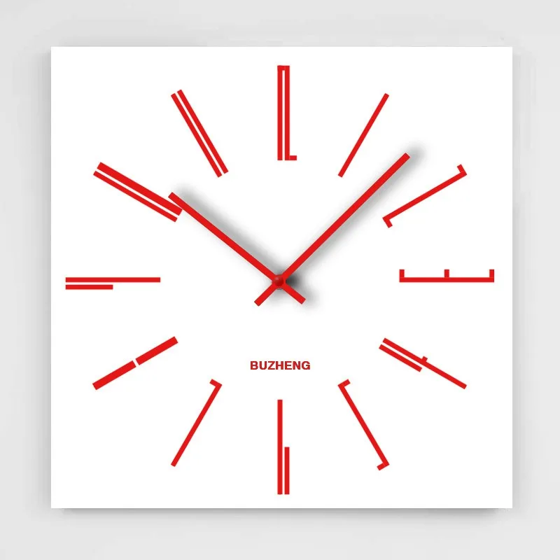 Nordic Minimalist Wall Clock, Battery Operated, Super Quiet Sweep Second Hand, Simple Black & White Modern Design for  Room