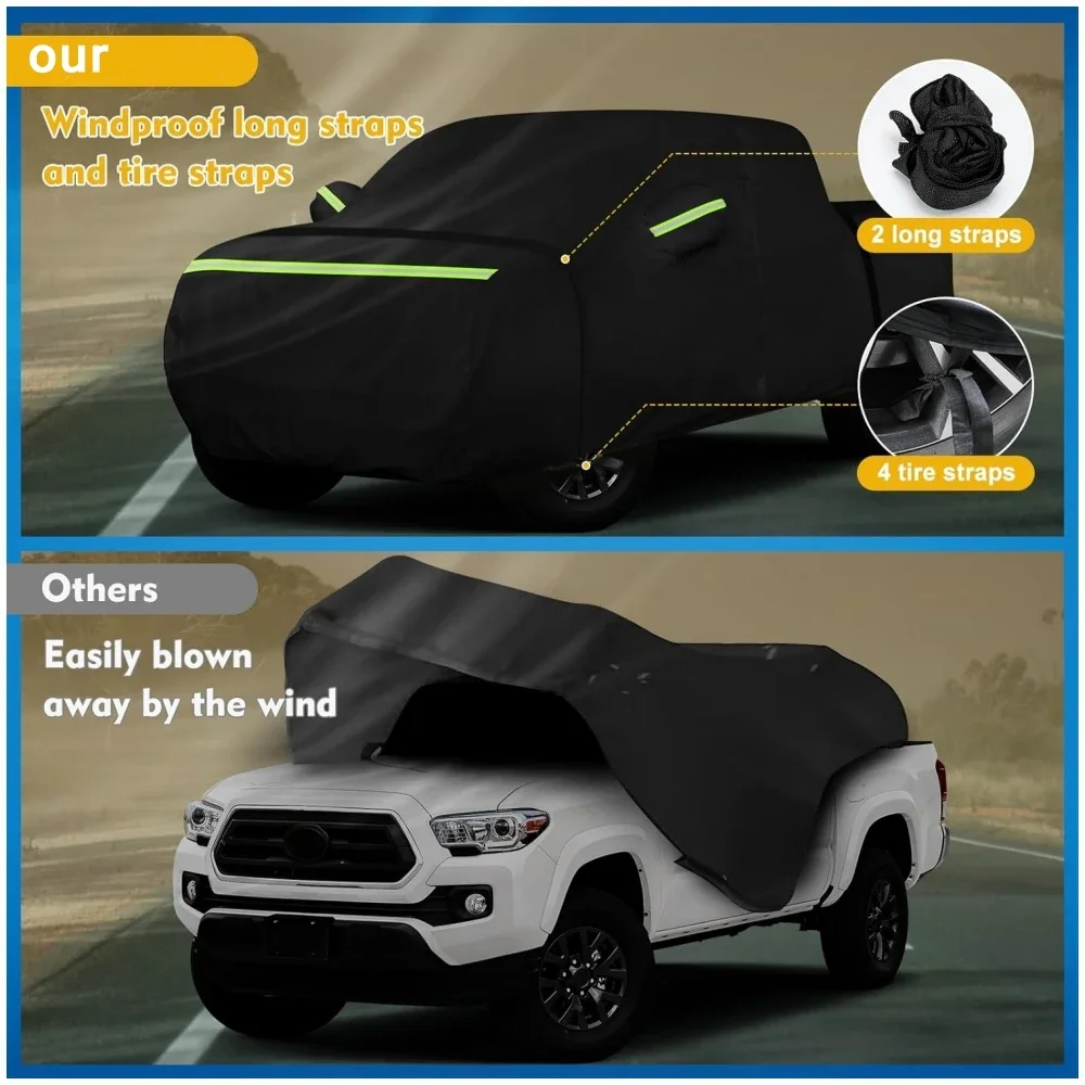 Waterproof Car Covers For Toyota Tacoma 1995-2023 All Weather Protection Windproof Sunproof UV Protection Dustproof