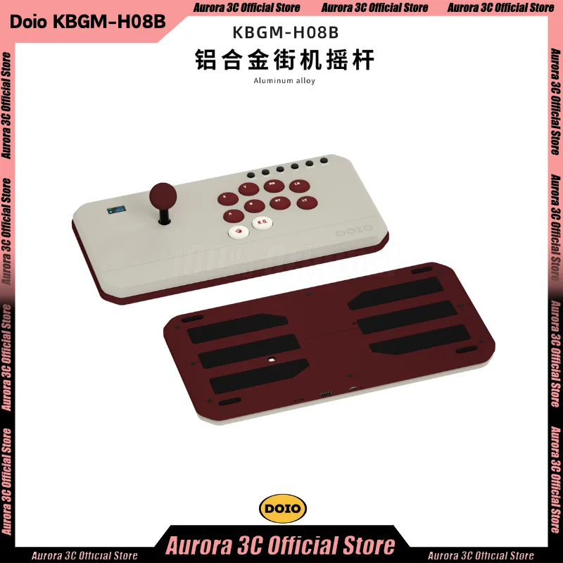 DOIO Full Aluminum Alloy Joystick Arcade Fighting Keyboard Pbt For Ps4 Ps5 Switch Custom Backlight Keyboard Pc Steam Accessories