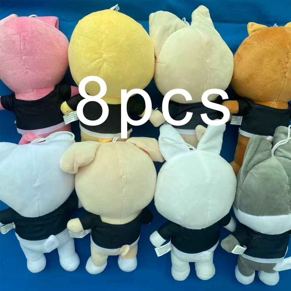 32style New Wandering Keychain Plush Anime Wolf Bear Foxes Animal Plush Doll Pendant Cute Doll Birthday Gift Toy Decoration
