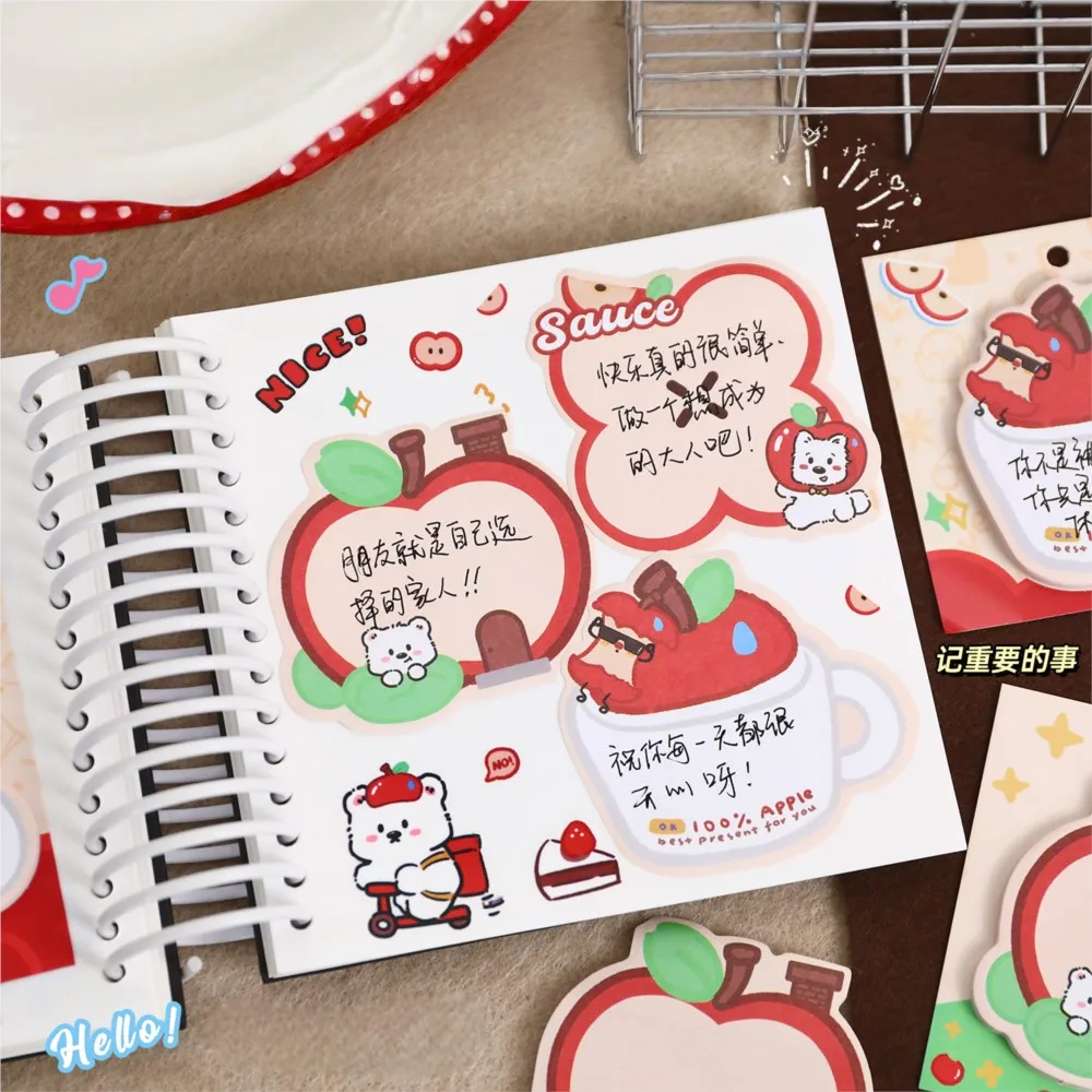 30 ورقة كرتونية على شكل خاص مذكرة لاصقة Kawaii مكتب آخر لوحات مذكرة ملصقات لطيف طالب القرطاسية رسالة ملاحظات ملصق
