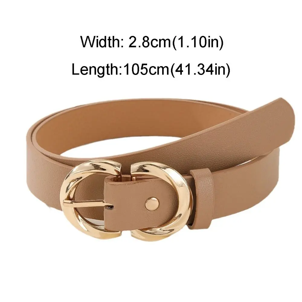 Casual Leather Belt Simple Trendy Double D Buckle Waistband Luxury Design Versatile Trouser Dress Belts Waist Decoration