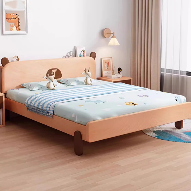 

Teenage Lounge Children Beds Deluxe Modern Floor Solid Wood Children Beds Organizer Sheet Set Single Lozko Dla Dziecka Furniture