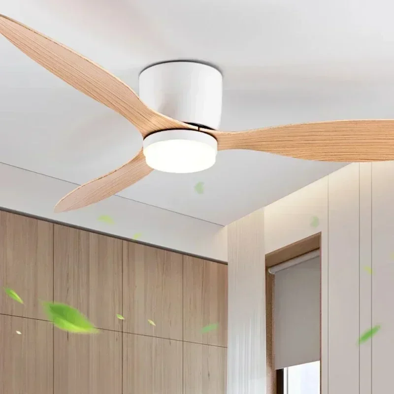 Modern DC Motor Ceiling Fan With LED Lights Remote Control Smart Home Lighting Energy Saving Ultra Quiet For Bedroom Living Room