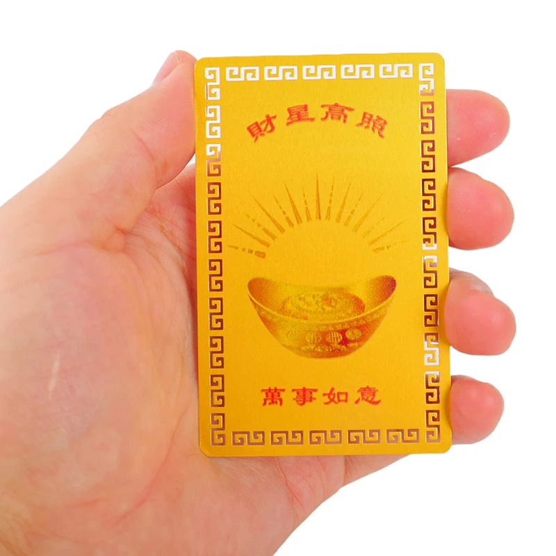 Amulettes du dieu de la richesse en cuivre chinois Feng Shui, carte de bouddha pour les affaires, Fortuna à cinq voies, sagesse porte-bonheur, décoration de la maison