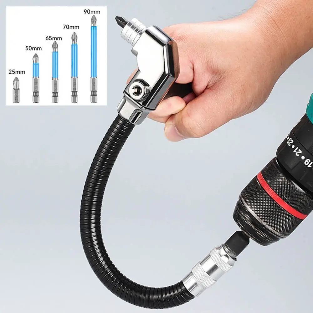 

New 6.35mm Screwdriver Holder Bit Alloy Steel Adjustable Power Tool Parts Grinding Accessories Black Bit Corner
