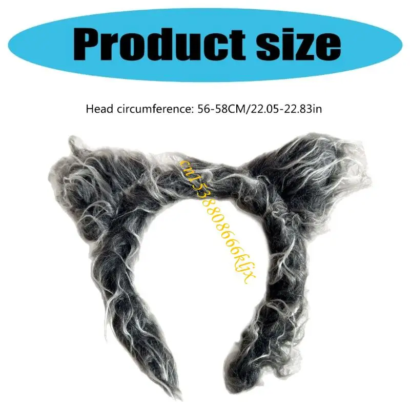 Kids Hairbands Lovely Wolf Hair Hoop for Halloween Birthday Photo Props Fun Headwear Role Play Accessories 066C