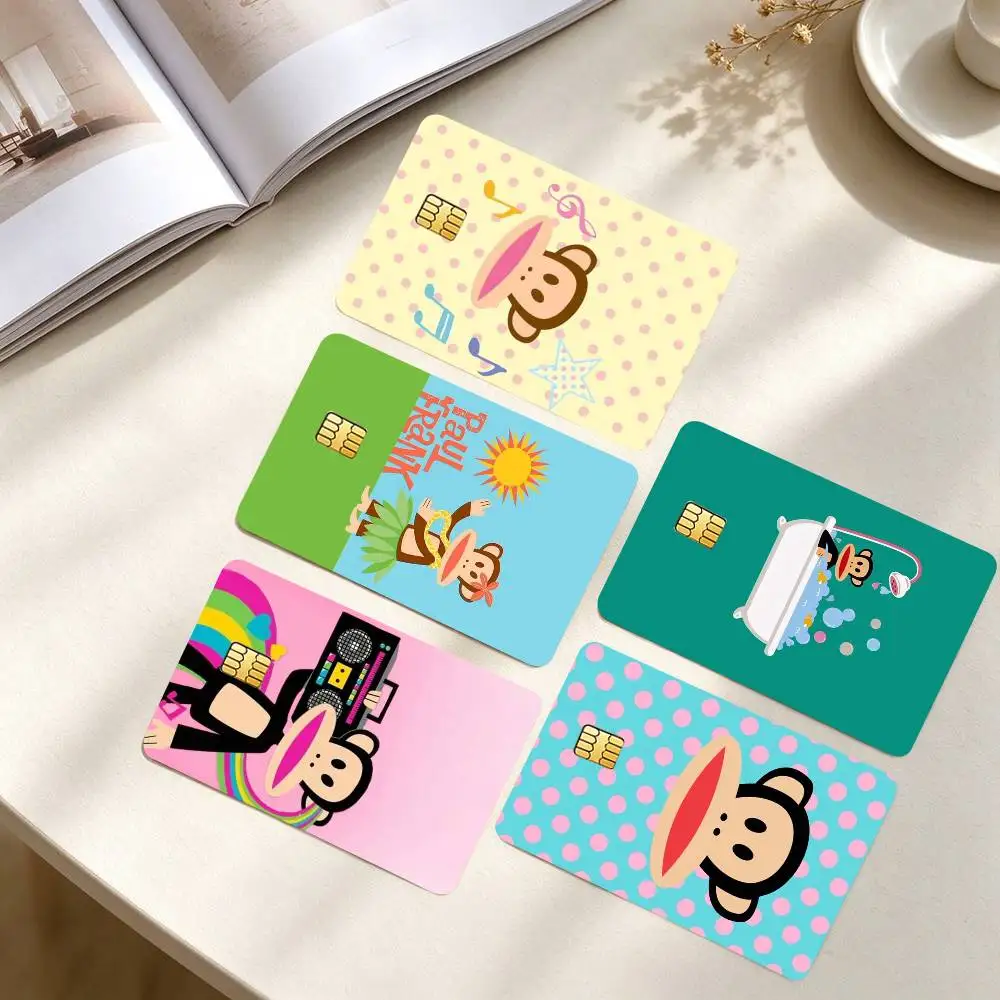 P-Paul Frank Julius Cartoon  Credit Card HD Stickers Small Chip Waterproof Sticker Game Card Decal Gift