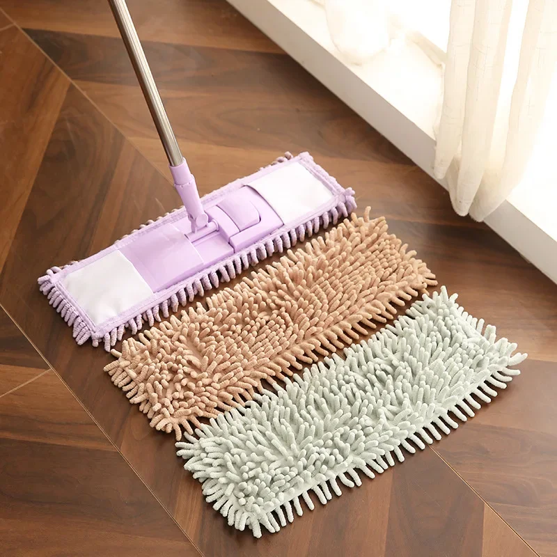 

2PCS Chenille Cleaning Pads Home Household Dust Mop Head Replacement Cloth Easy Replace Dust Mops Drop Shipping 40x10cm
