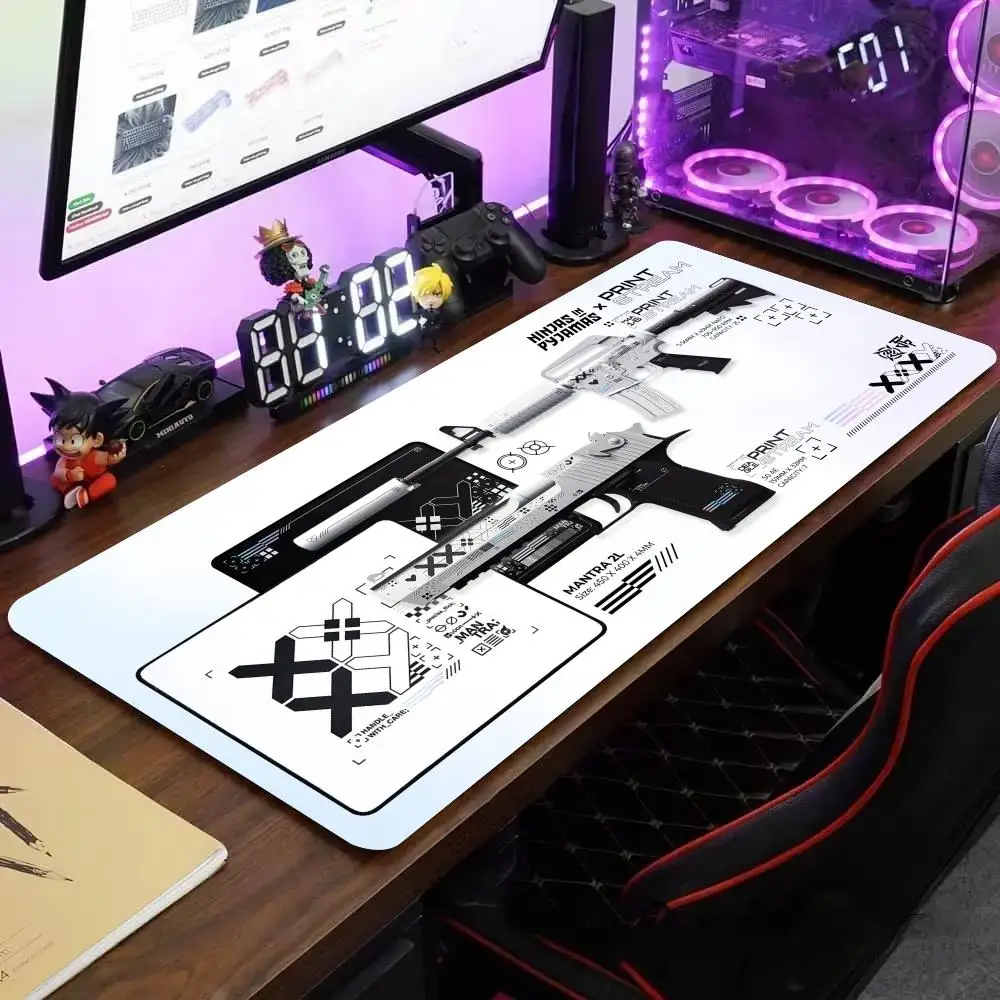Alas Mouse Ukuran Besar 90x40cm, Alas Meja Seni, Alas Mouse Gaming Printstream, Alas Karet Anti-Selip, Alas Meja Panjang XXL Untuk Csgo