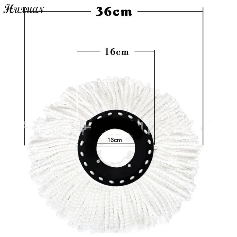 Universal Mop Head Refill Rotating Spin Mops Microfibers Round 16mm Mopping Head Microfiber Rag Mop Cloth Replacement Clean Tool