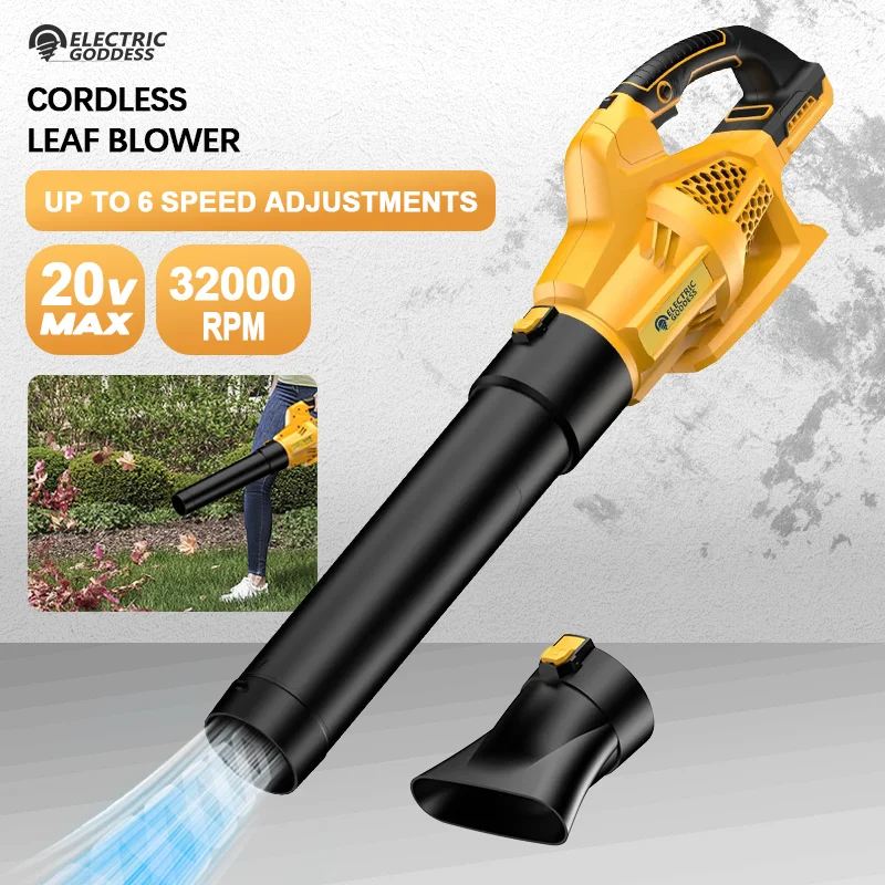 Electric Goddess Brushless Motor Air Blower Cordless Handheld Leaf Jet Turbo Blower Power Tool For Dewalt 20V Battery