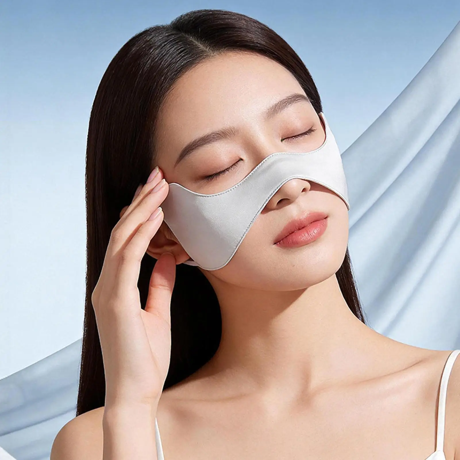 

Summer Ice Silk Sunscreen Face Mask Breathable Sunscreen Face Scarf Anti UV Eye Protection Mask Running Golf Face Masks Riding