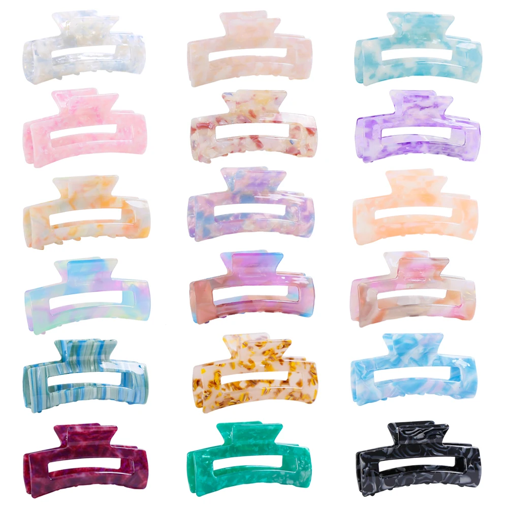 Acetate Hair Claw High Quality Colorful Middle Size Hair Clips For Long Thick Hair Accessories Women Girls Female