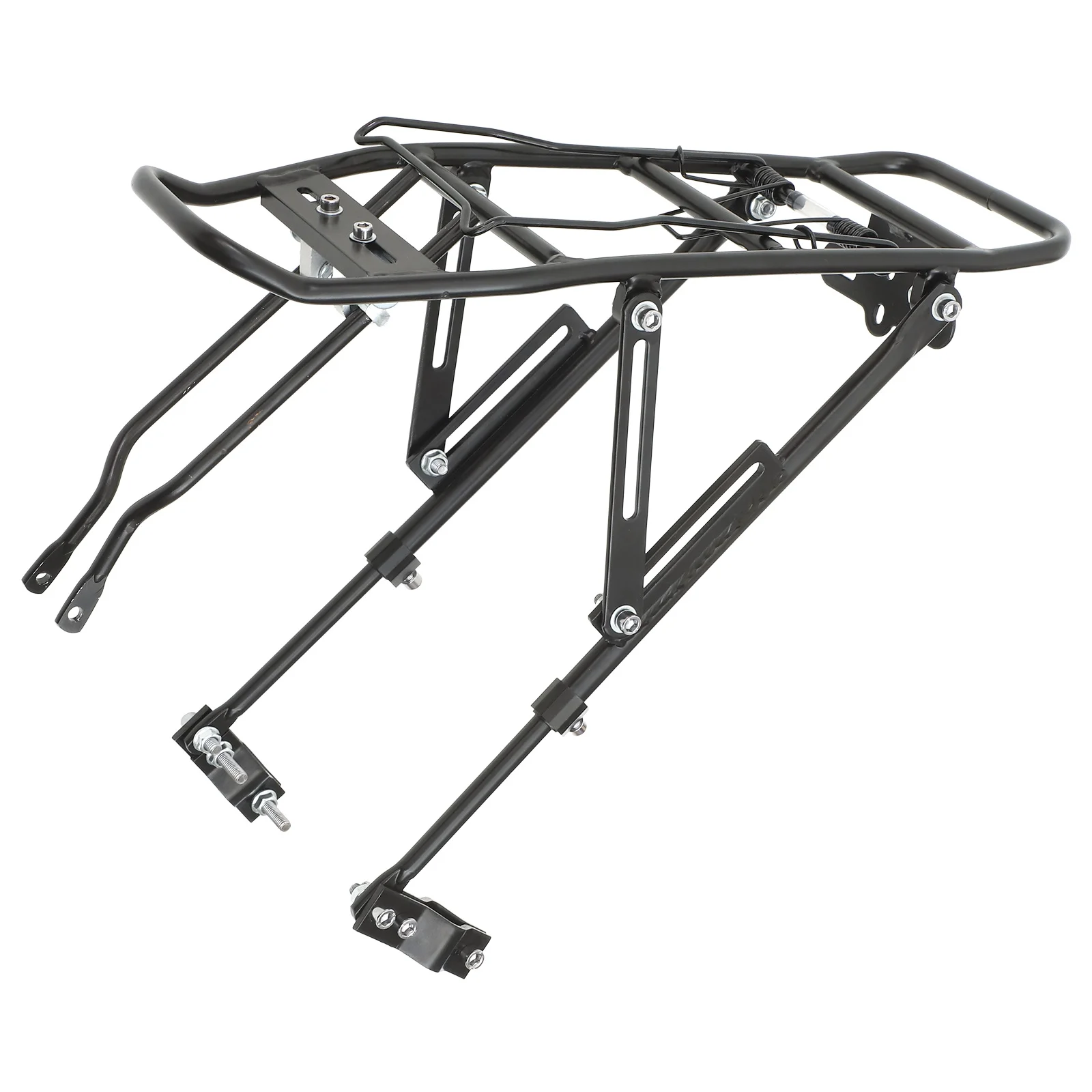 Aluminum Alloy Rear Rack Adjustable Universal Heavy Duty Cycling Cargo Luggage Carrier Suitable Most Bikes Panniers Backpacks