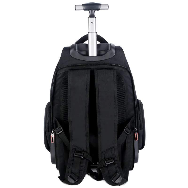 Carrinho de viagem com rodas para homens e mulheres, bagagem de rolamento, mochila Oxford, bolsa para laptop, mala