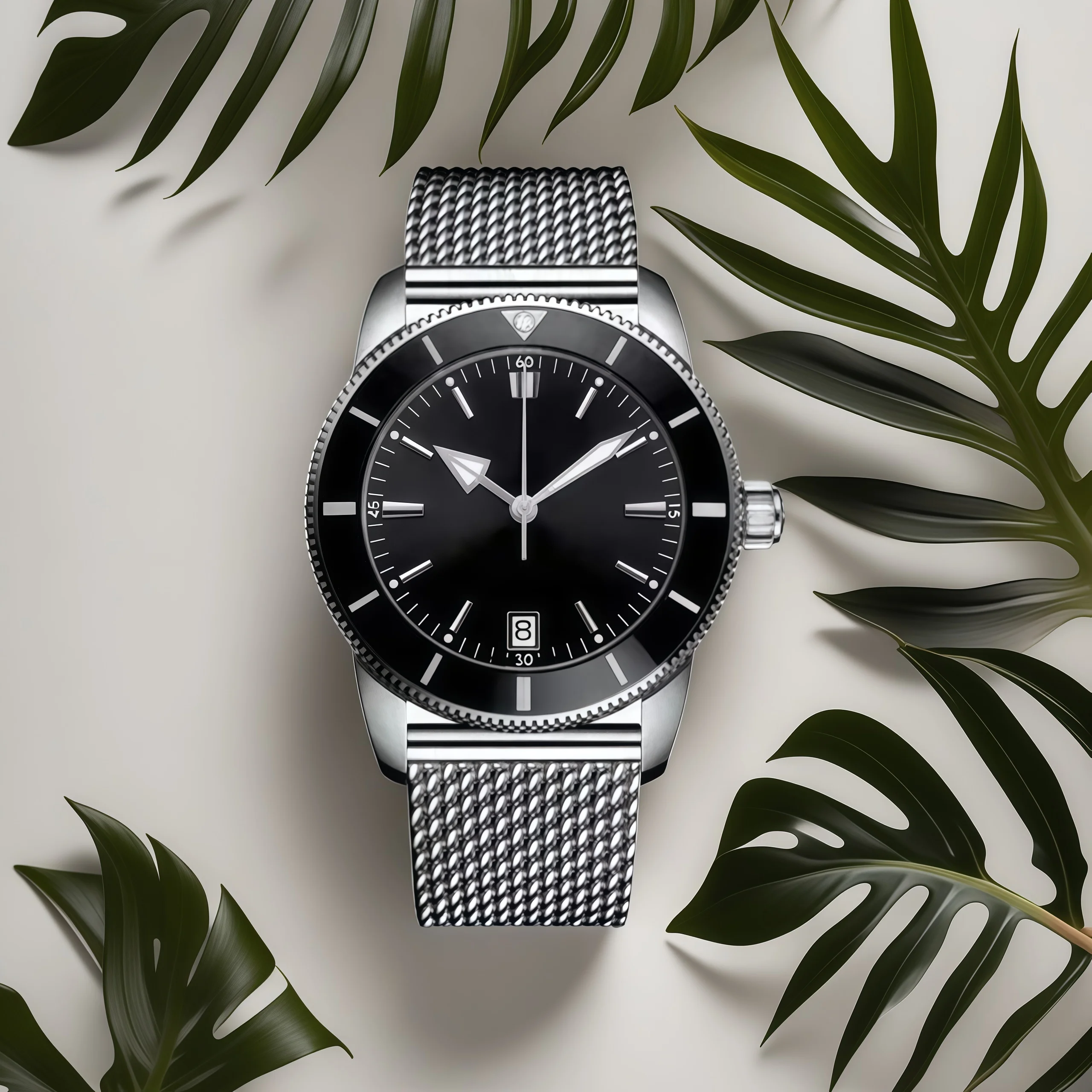 Heren Super Ocean rubberen sporthorloge Mechanisch horloge Keramisch roestvrijstalen kalender automatisch horloge