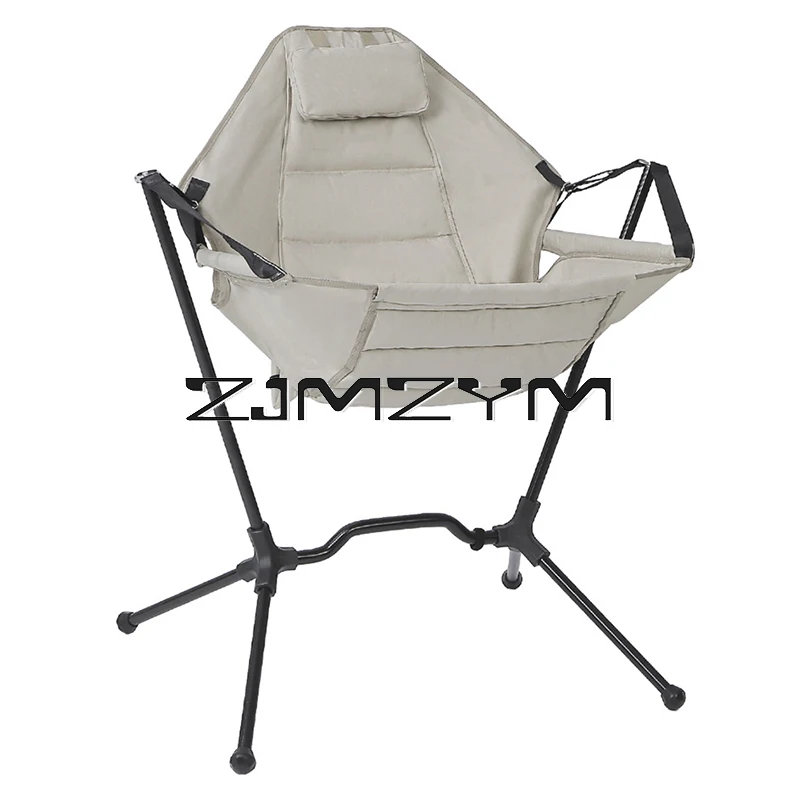 Outdoor Foldable Fishing Chair Leisure Picnic Portable Hanging Chair Aluminum Alloy Bracket Rocking Chair Camping Tool