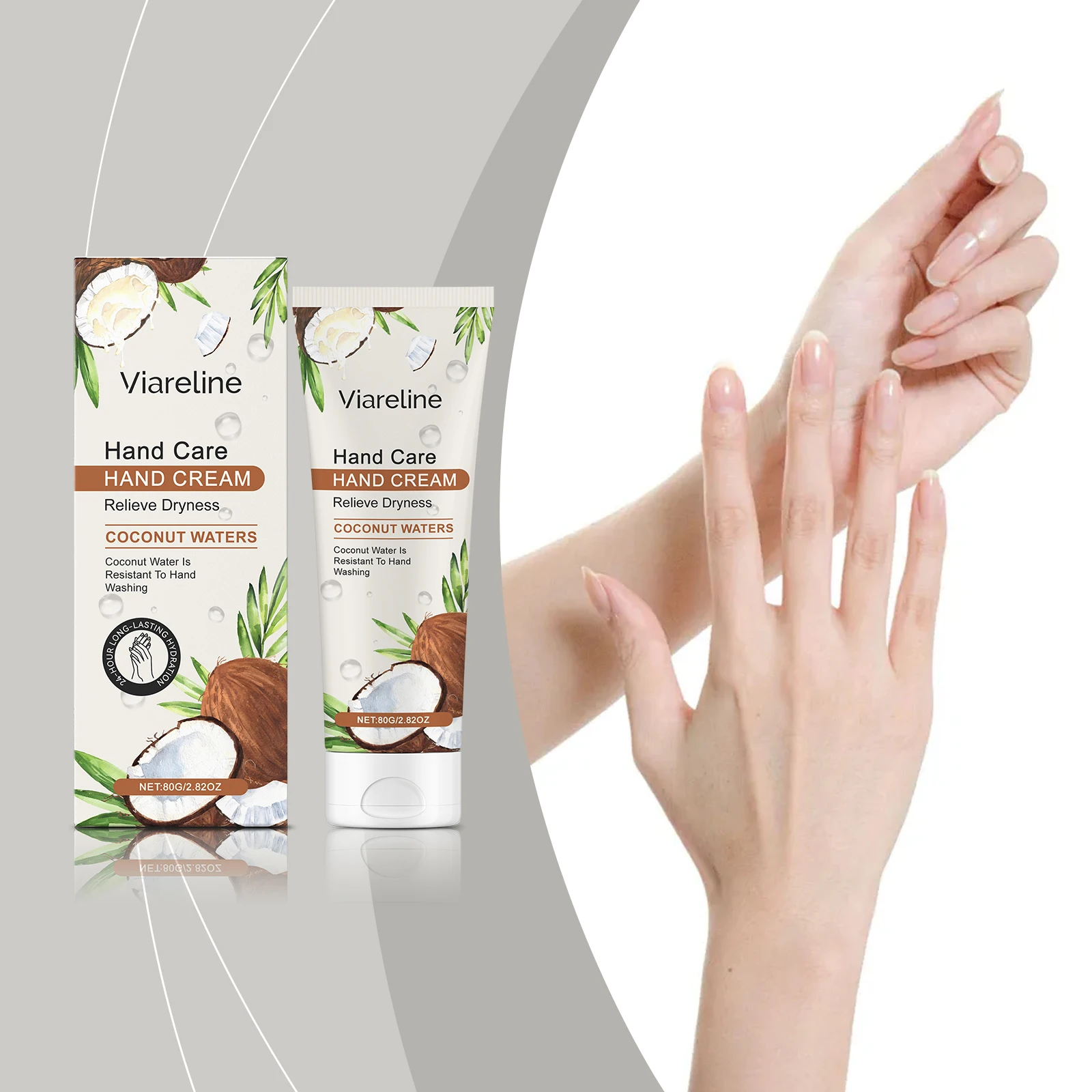 

Viareline Coconut Moisturizing Hand Cream Mild Plant Essence AutumnWinter Moisturizing Skin Moisturizing Hand Cream