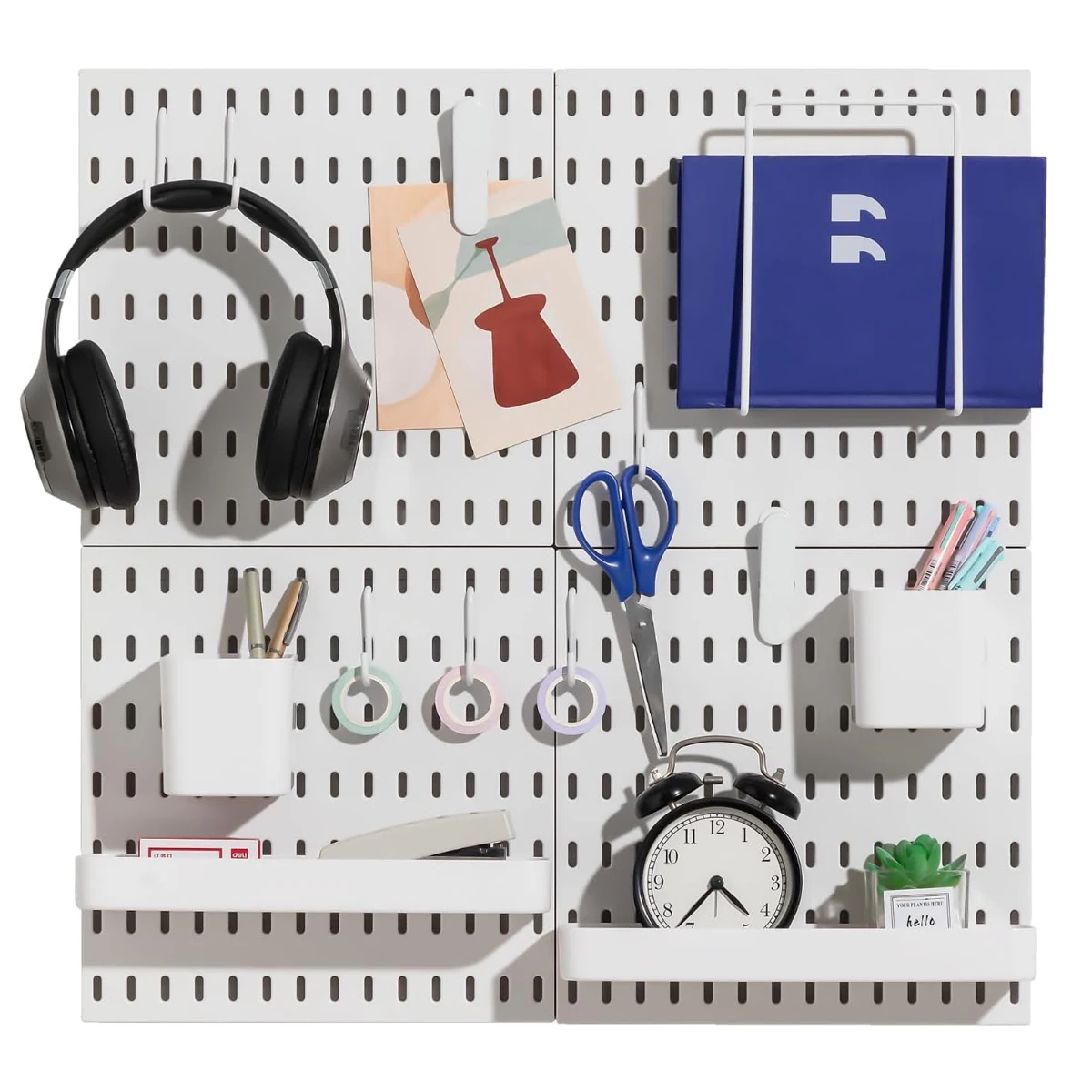 Pegboard Combination Kit, 4 Pegboards,13 Accessories, Modular Hanging for Wall Organizer, Crafts Organization, Ornaments Display