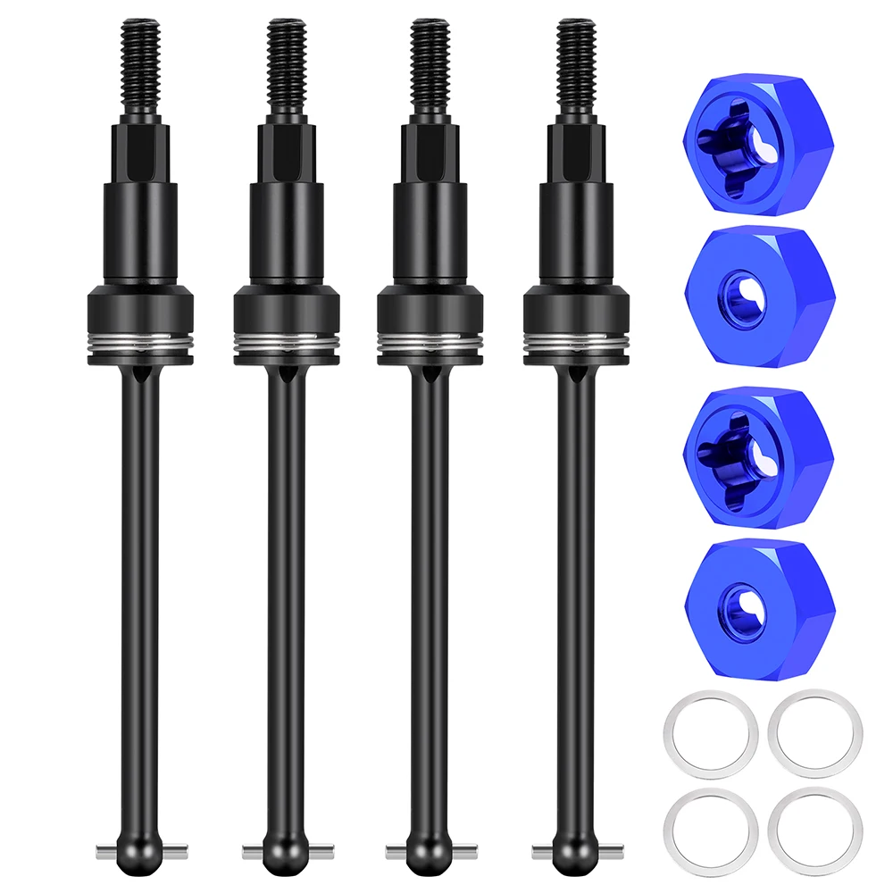 TRINOOD 1 Set Metal Front & Rear Drive Shaft Driveshafts and Adapter For 1/18 GRANITE GROM Typhon Grom RC Car Upgrade Parts