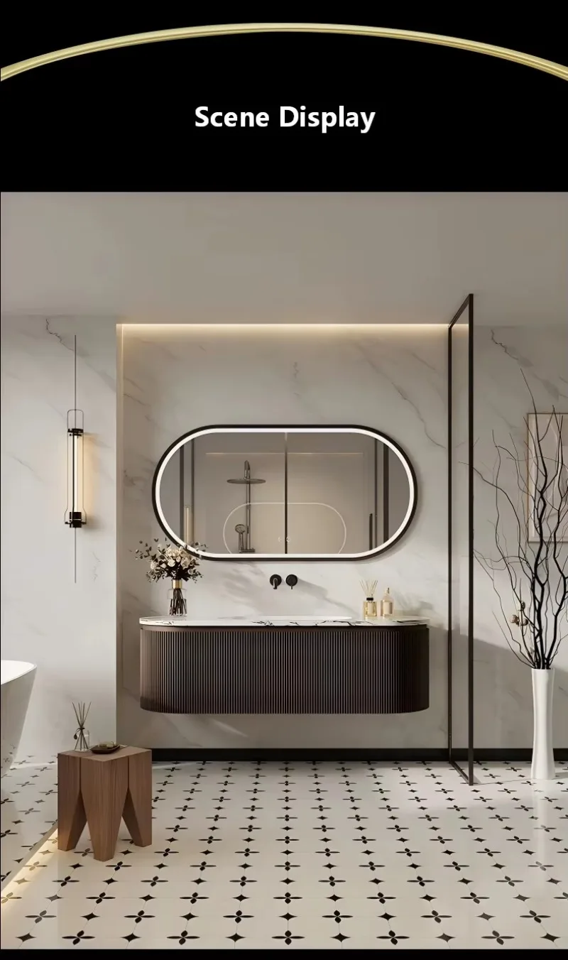 High-end custom modern bathroom sink set rectangular side-hanging paint ceramic wash basin bathroom hotel villa