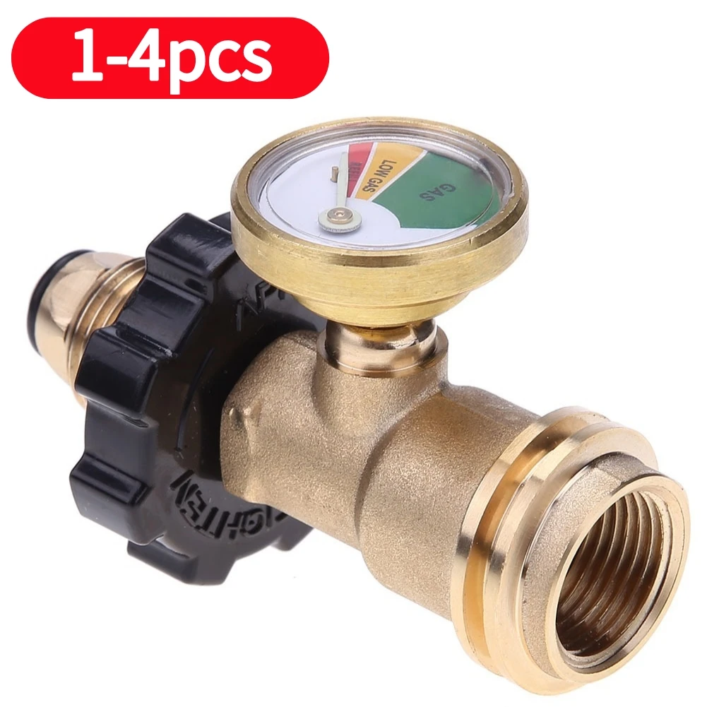 POL Propane Gas Gauge Meter Tank Built-in Leak Detector Universal for QCC1 E5M1 Pressure Gauges Meter Gauge Manometer Fuel 1/2pc