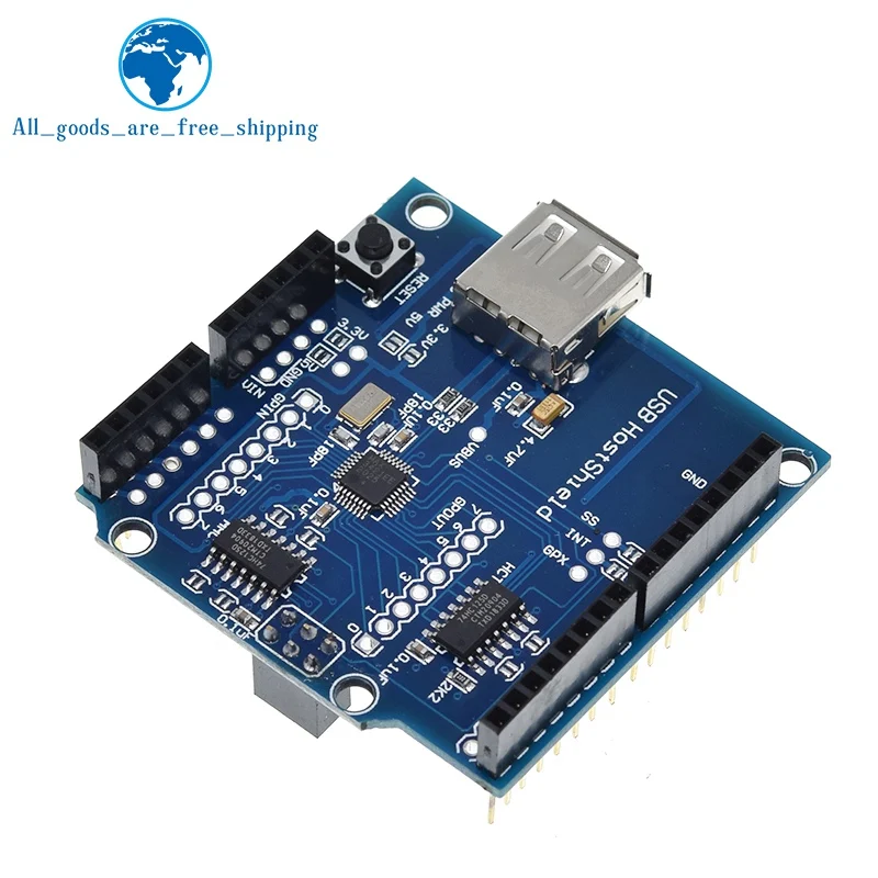 Imagem -03 - Tzt Usb Host Shield 2.0 para Arduino Uno Mega Adk Compatível para Android Faça Você Mesmo Placa Módulo Eletrônico