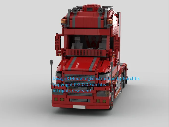 2820PCS New technology truck trailer block Scania truck t 580 torpedo \