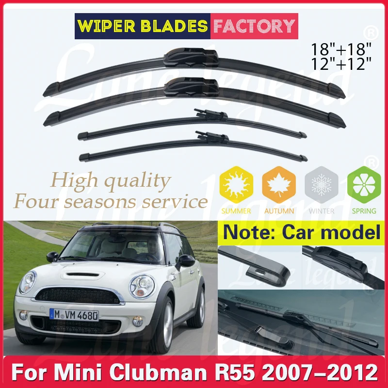 

For Mini Clubman R55 2007 2008 2009 2010 2011 2012 Wiper Front Rear Wiper Blades Windshield Windscreen Window Car Accessories