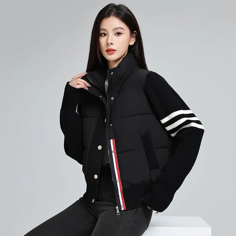 정품골프웨어 High Quality Golf Jacket Women\'s Golf Wear Winter 2024 New Windbreaker Short Padded Jacket Women Golf Clothing Knit Coat