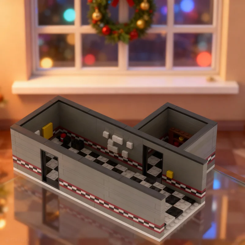 509pcs MOC Fnaf 1 Left Hall Games Model Building Blocks Architecture Christmas Gift Creative DIY Idea Toys Education Brick Kids