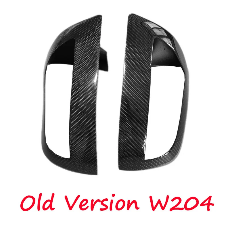 

Side Mirror Caps Shell Add On Style Real Carbon Fiber Car Rearview Mirror Covers For 07-09 Mercedes-Benz C-Class W204 C200 C63
