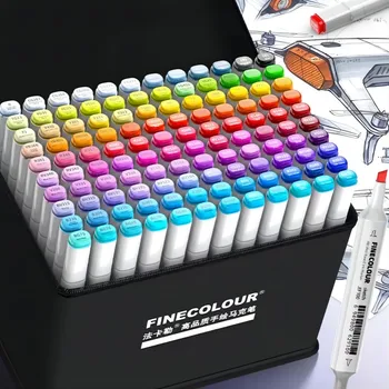 Finecolour professional art double heads marker standard hand-painted Anime alcohol marker pen EF100 24/36/48/60/72 colors