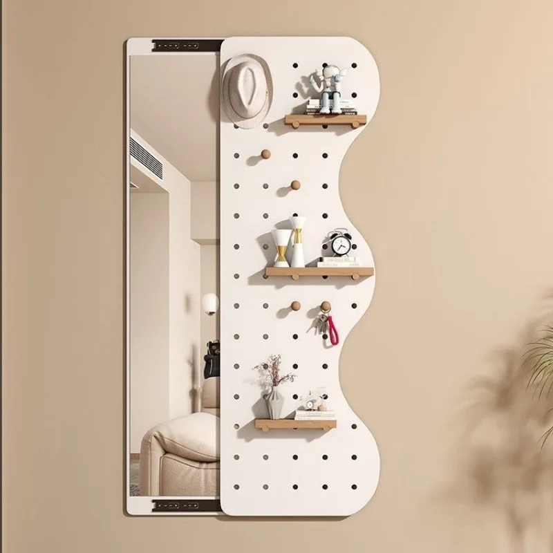 Onzichtbare spiegel over de volledige lengte met gatplaat, verborgen push-pull-spiegel kan worden gesloten