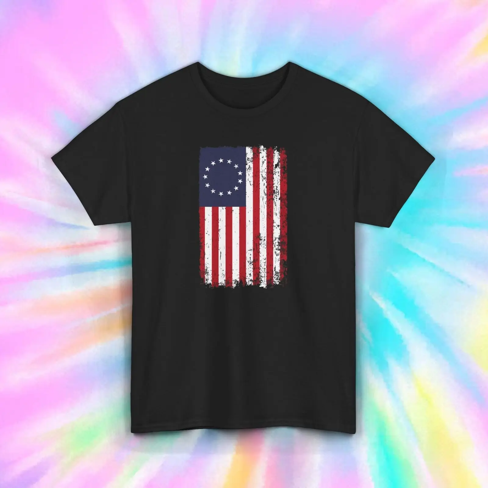 Betsy Ross Flag T-Shirt | Patriotic American History Graphic | USA Pride Tee