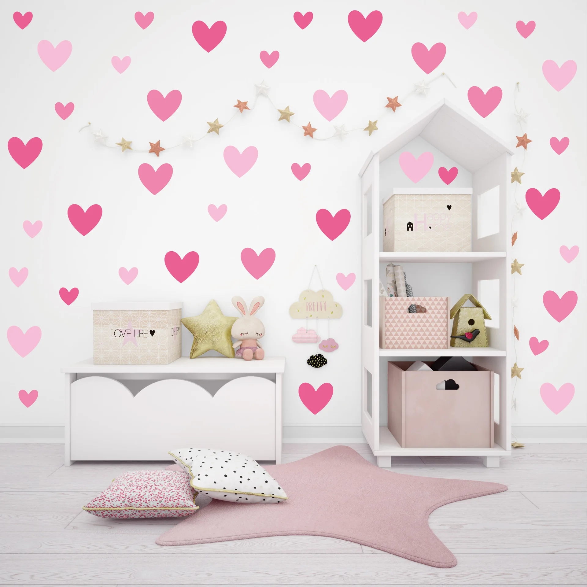 Naklejka ścienna 3D różowe ser – Baby Girl Nursery Quotes recenzja i cena