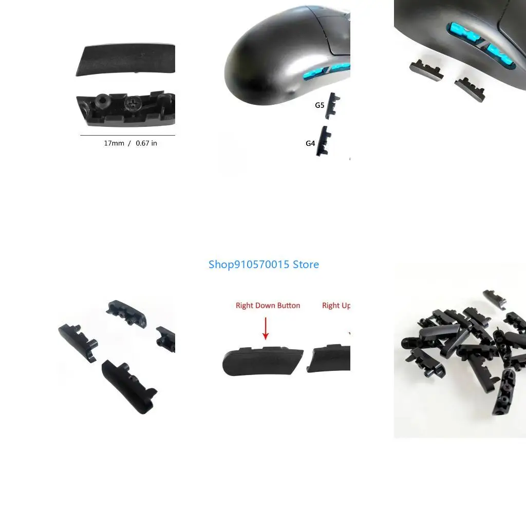 B95C 4Pcs Replacement Side Keys Side Buttons for GPro Wireless GPro 2 LIGHTSPEEDs