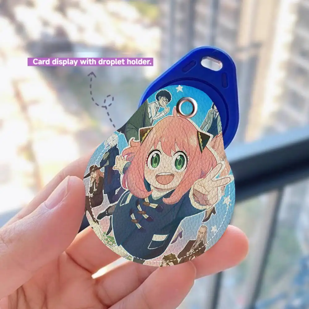 اليابانية مانغا S-Spy-X-Familyes حامل بطاقة الوصول واقية مصعد القرب بطاقة حالة الحيوانات الأليفة مكافحة فقدان جهاز تعقب