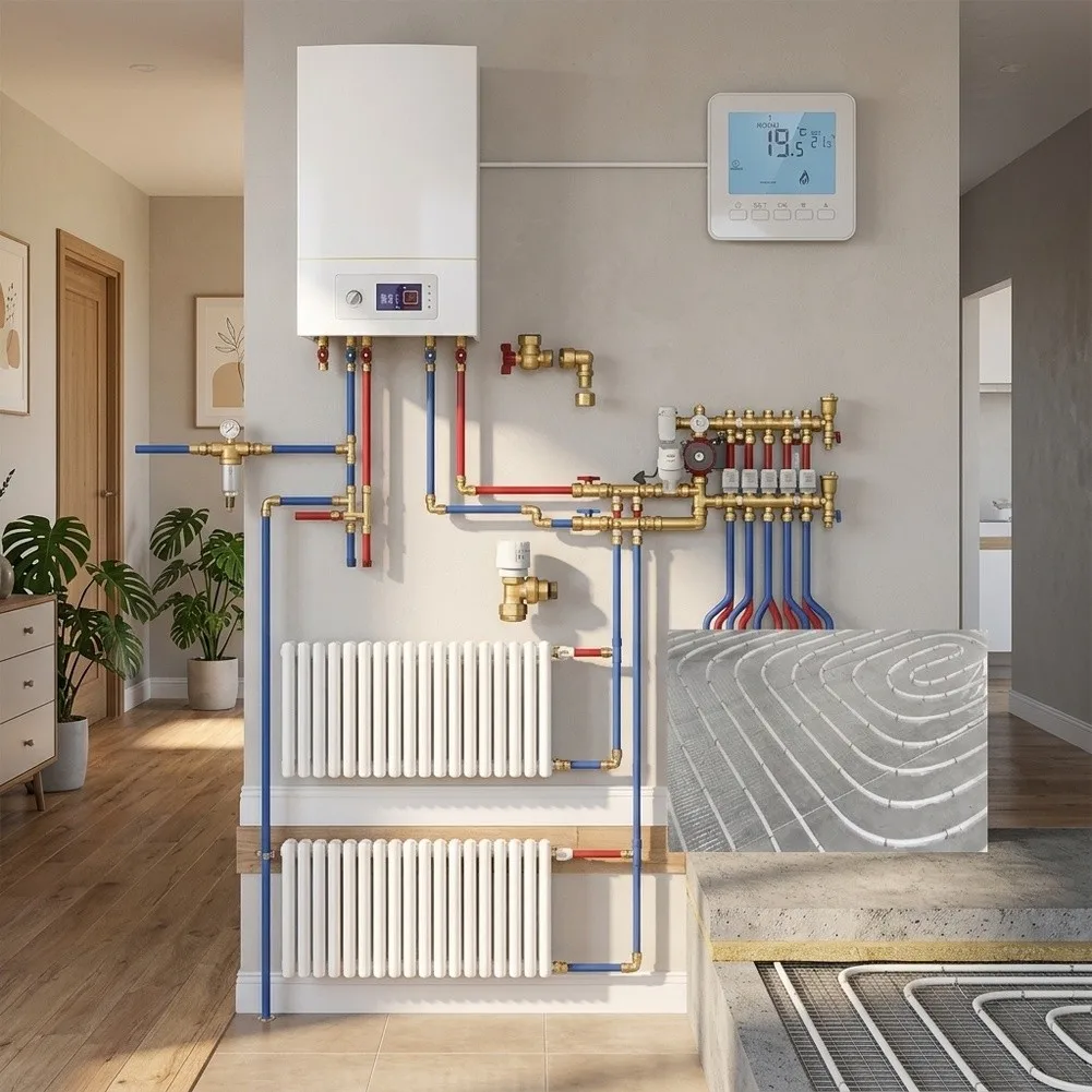 Efficient LCD Thermostat For Optimal Control Of Hydronic Underfloor Heating Water Floor Heating Thermostat