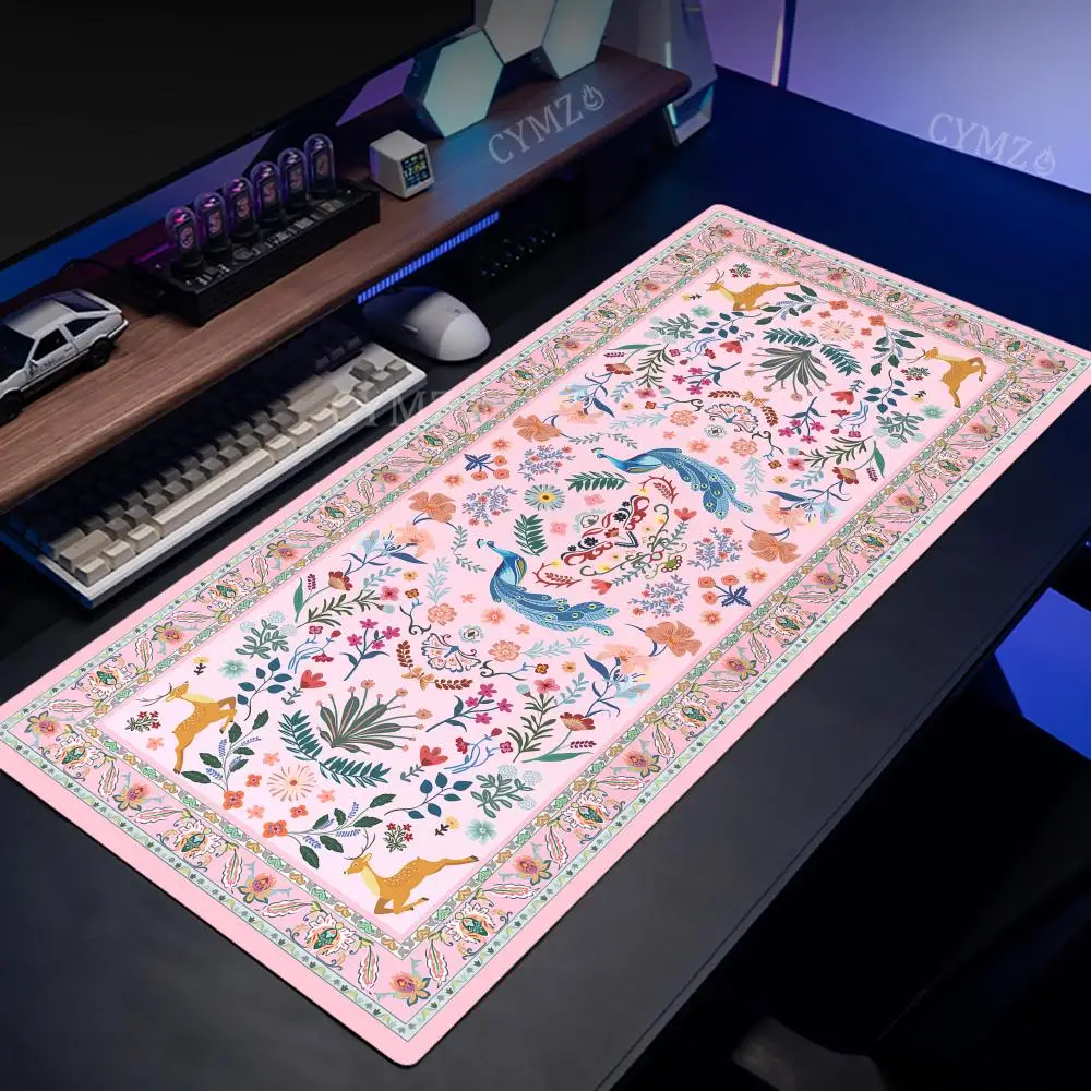 لوحة ماوس كبيرة على الطراز الفارسي الرائعة، حصيرة مكتبية، لوحة ألعاب غير قابلة للانزلاق، سجادة ماوس متينة، سجادة مكتب، سجادة مكتب