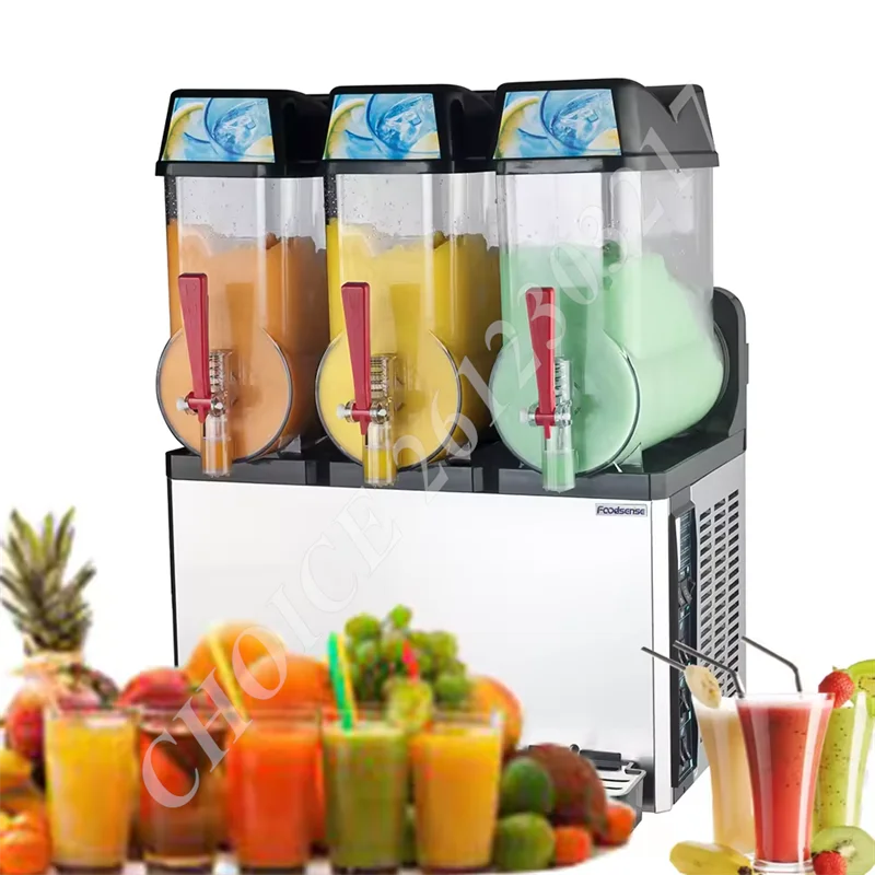 Commercial Frozen Drink Slush Machine 1/2/3 Tank Mini Slush Ice Making Machines Strong Compressor Slush-Maker