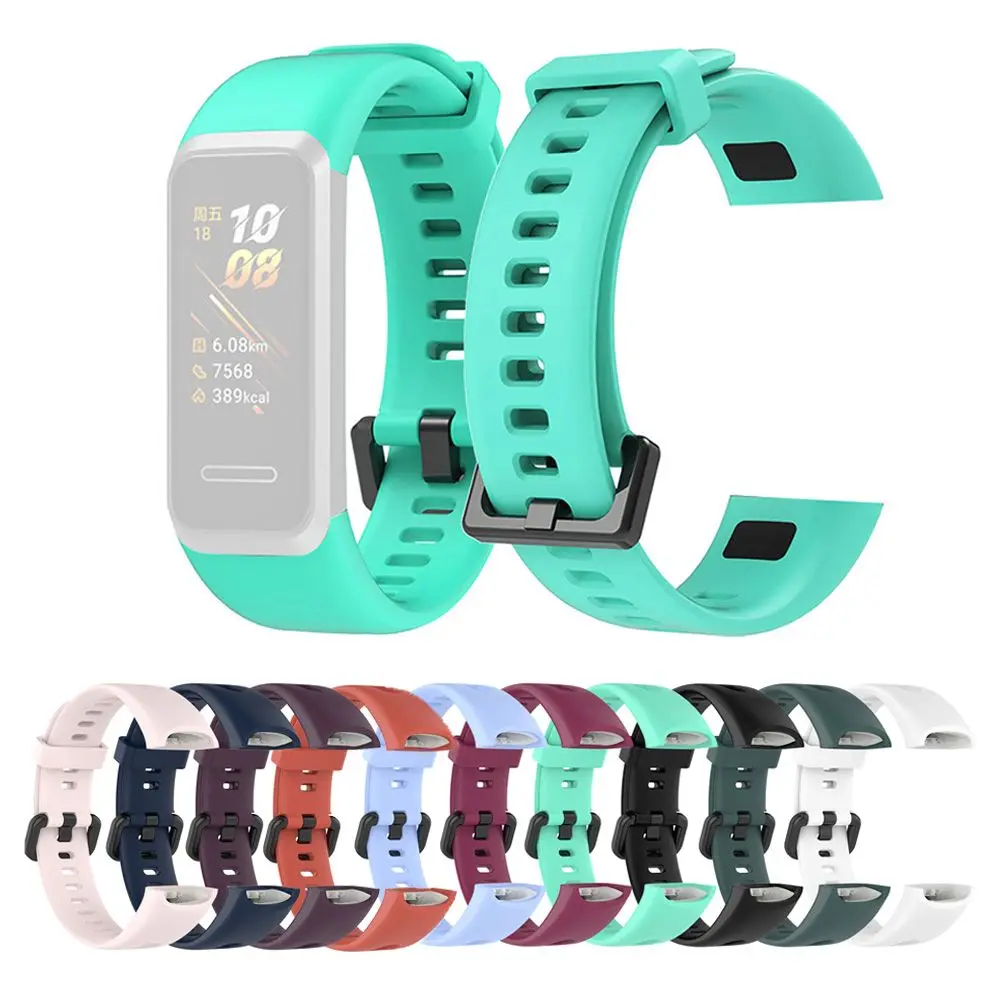 Мягкий спортивный силиконовый ремешок для HUAWEI Band 4 ADS-B29 / Honor Band 5i ADS-B19, сменный ремешок для часов