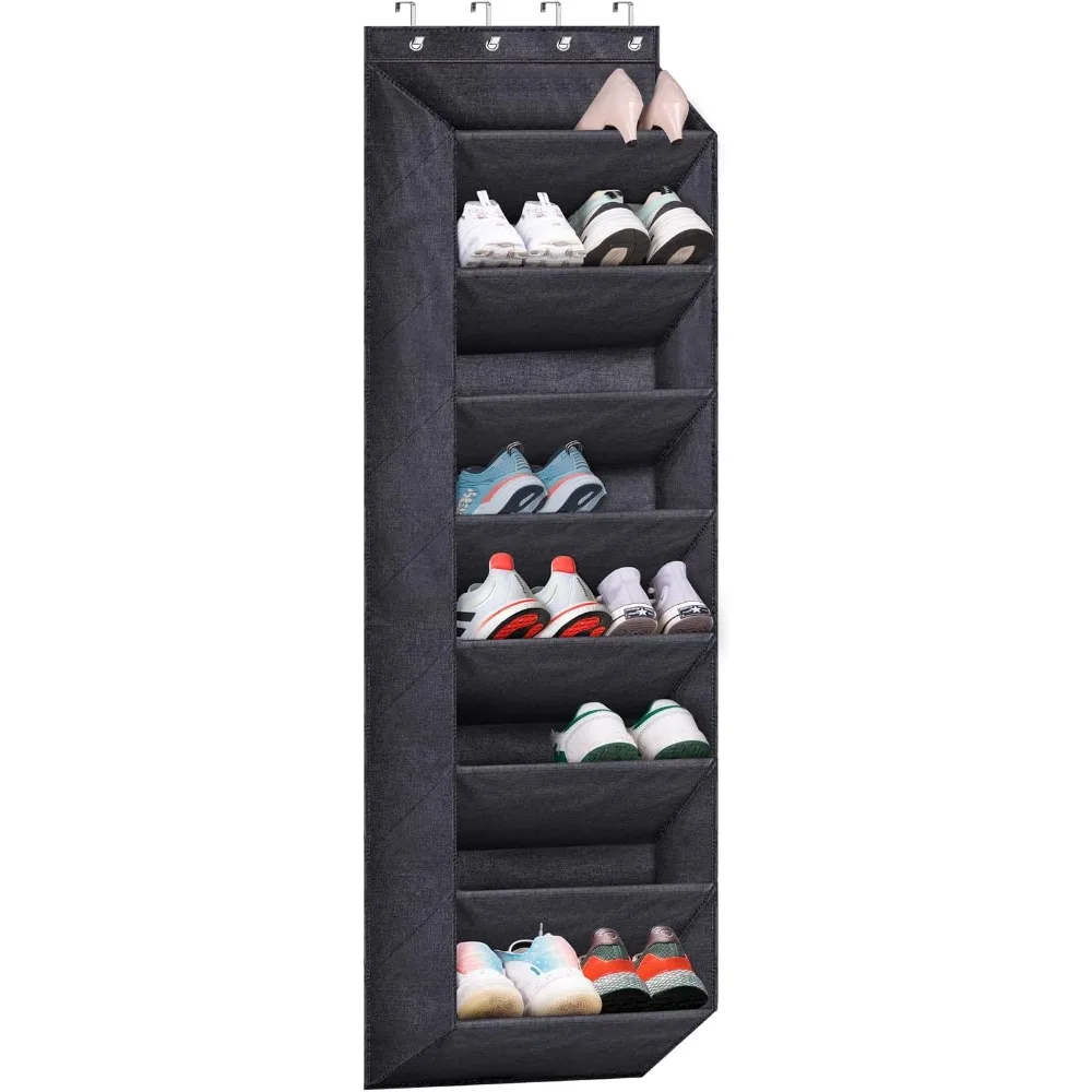 

Over Door Shoe Organizer – 8-Tier Deep Pocket Hanging Rack, Oxford Fabric, Holds 20+ Pairs,71''