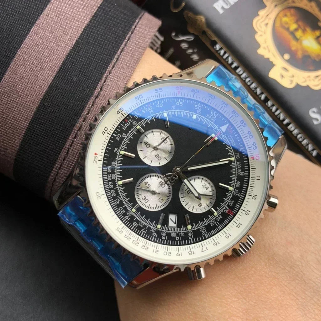 Montre chronographe à quartz Avenger pour homme, cadran noir, blanc, bleu, luxe, nouveau