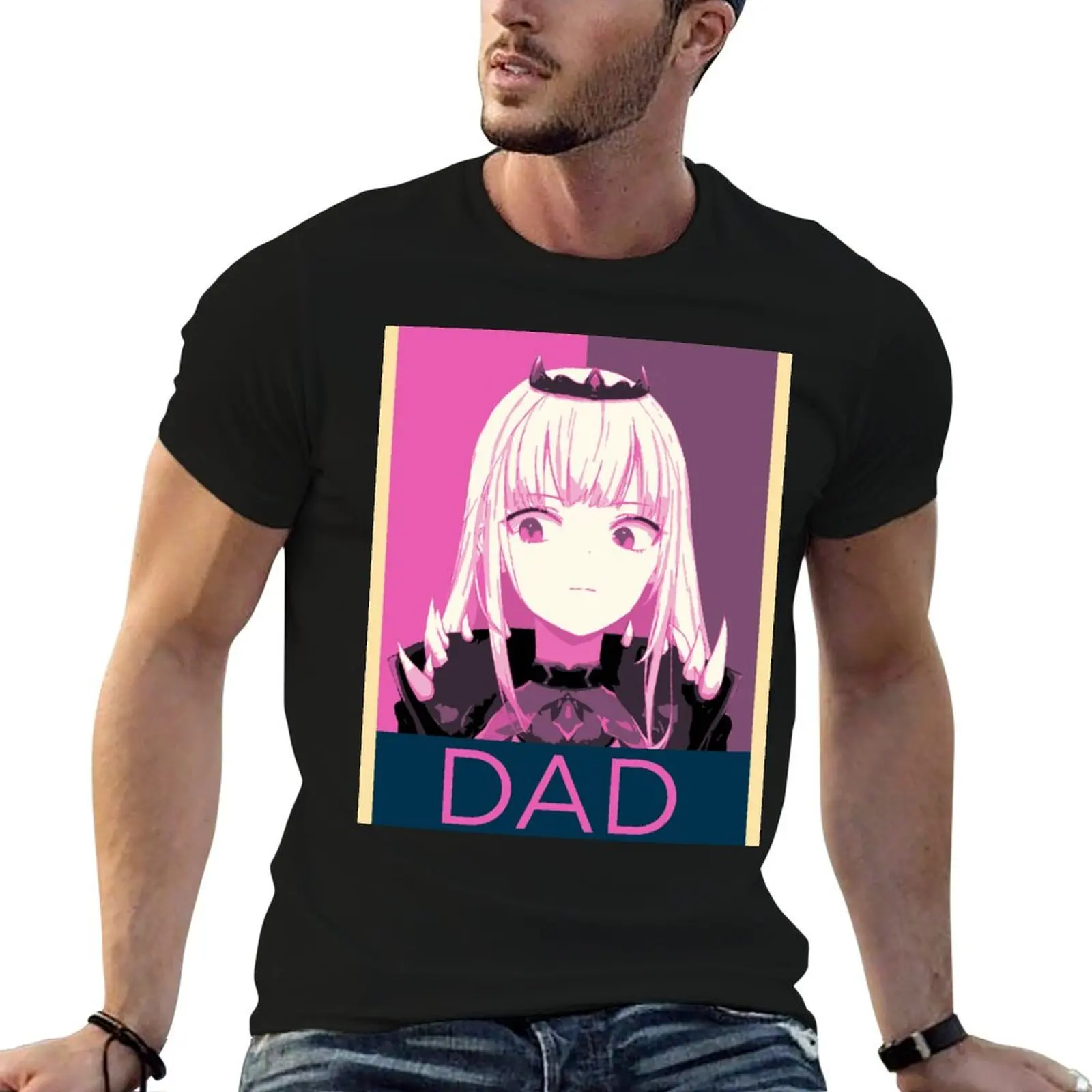 

Hololive EN Calliope Mori Dad Posterized T-Shirt cotton t shirt pack man tshirt T-Shirt