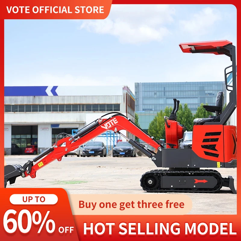 New Excavator Price 0.8 ton 1 ton 2 ton mini Excavator Digging Hydraulic Small Micro Digger Machine Prices for Sale customized