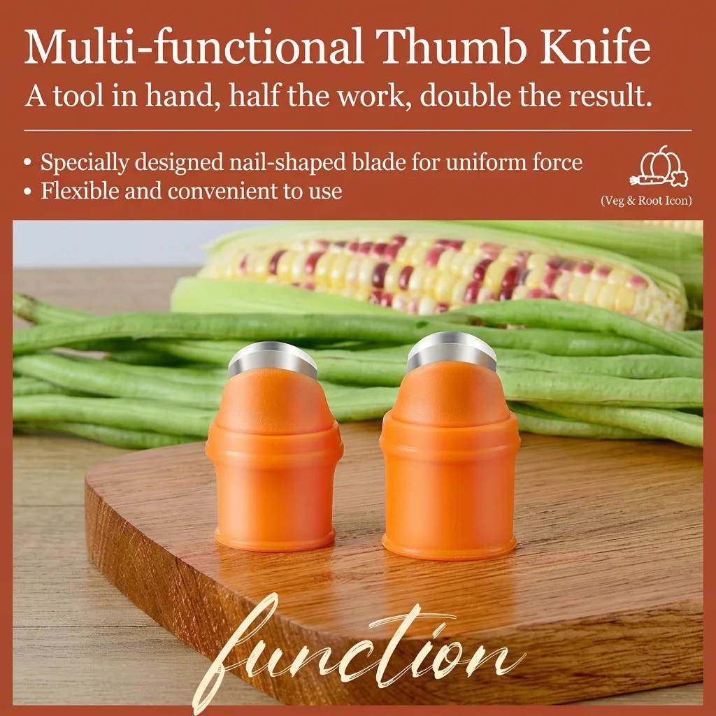 6pcs Garden Silicone Thumb Knife With Anti-Cut Finger Cot Kit, Gardening Pruning Tools For Harvesting Fruits And Vegetables