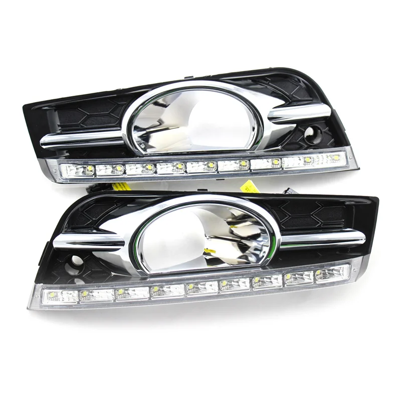 

For Chevrolet Cruze 09-12 Left &Right DRL LED Daytime Running Light Lamp with Fog Lamp Hole Turn Signal Dimmed Light