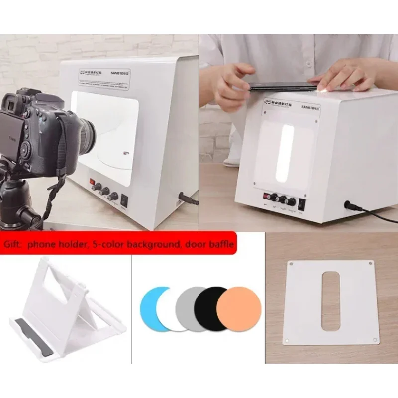 Photo Studio Light Box Softbox Dimmle Rotating Turntle Jewelry Photography Video D Scanning